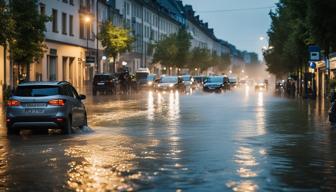 Starkregen verursacht Überschwemmungen in Hessen, Hitzewarnung bleibt bestehen